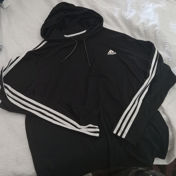 Long sleeve hooded adidas t-shirt - Picture 1 of 1
